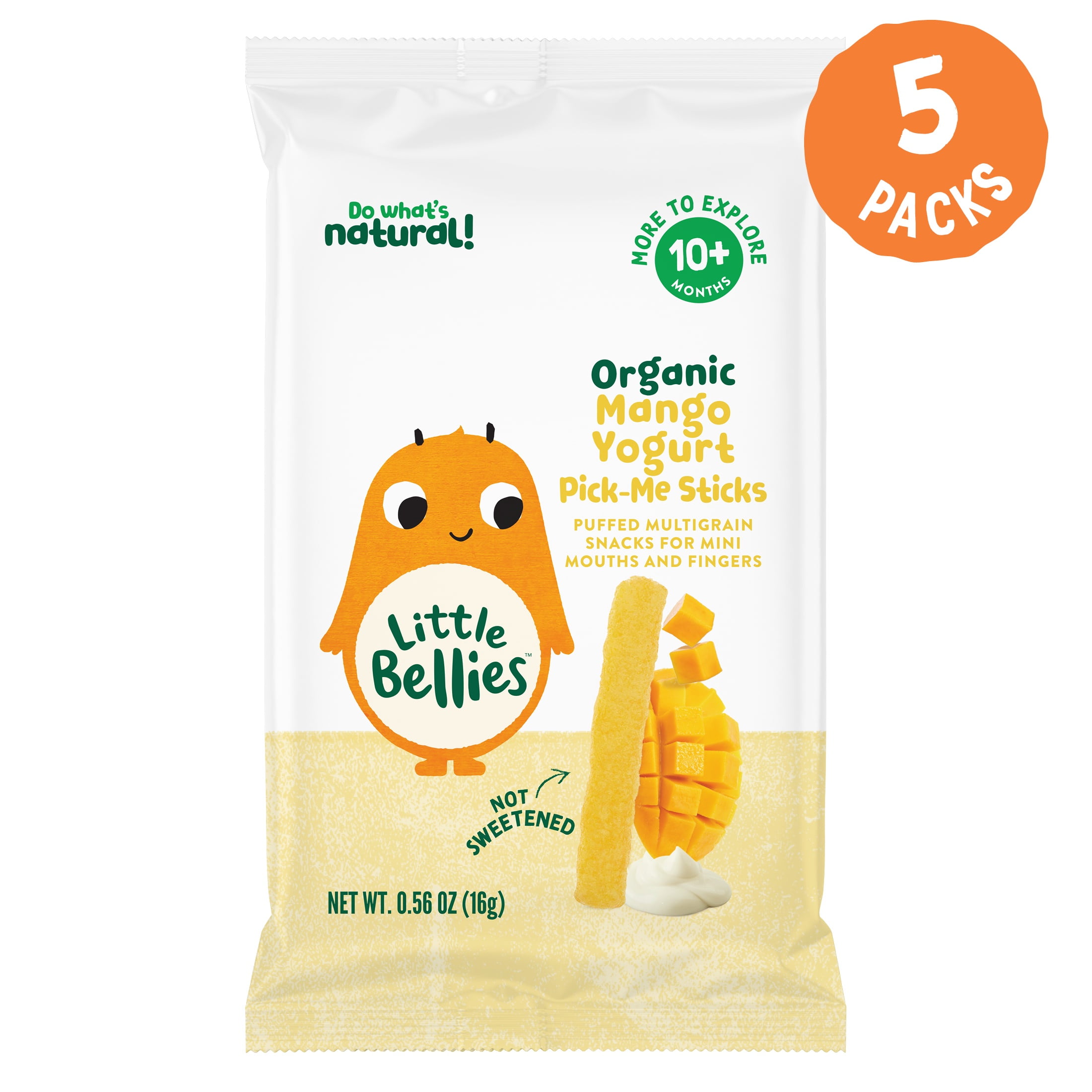 Little Bellies Organic Mango Yogurt Pick-Me Sticks 0.56 oz (5 PACK)