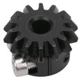 thumbnail image 1 of Piñón de robot de acero fundido Tipo de sujeción Piñón cónico de 14 dientes 6 mm DBore 1.5 MOD, 1 of 14