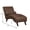 Brown / technical leather, variant on Chaise Lounge Chair with Bolster Pillow, Upholstered in Premium Tech Fabric