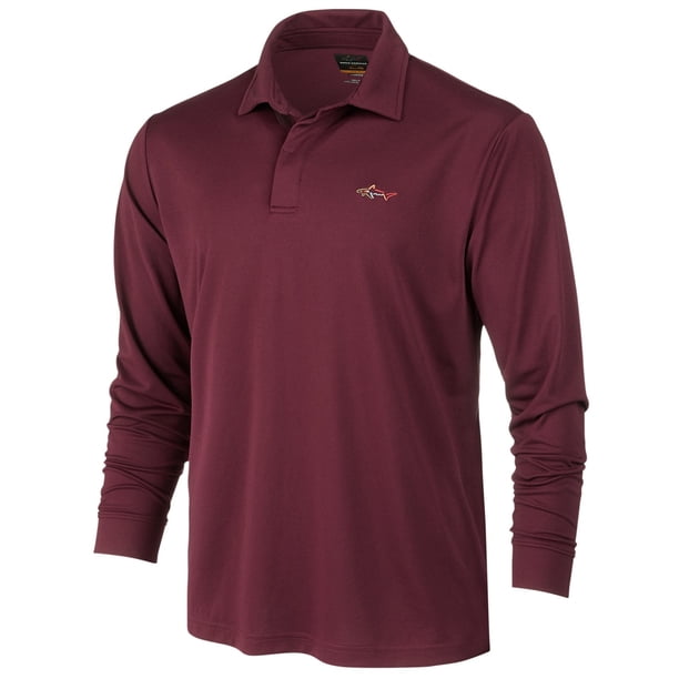 Polo de Rugby Greg Norman para Hombre con protección UV Rojo Extragrande