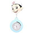 thumbnail image 1 of MasteelfCA 1pc Cartoon Pocket Watch Telescopic Mini Watch Simple Hanging Watch Mini Watch for Kids Adults (Light blue）, 1 of 8
