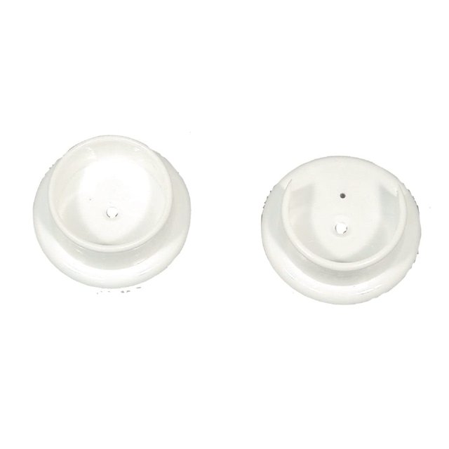 Pole Socket Knape & Vogt TV192326 blanco, paquete de 2
