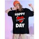 thumbnail image 1 of Happy Valentines Day For A Valentines Day Couple T-Shirt T-shirt 100% cotton T-shirt, 1 of 7