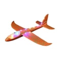 thumbnail image 2 of Foam Throwing Glider Airplane Toy with LED Lights, Orange DIY Hand Launch Aircraft Model for Outdoor Play, 19 Inches, 2 of 4