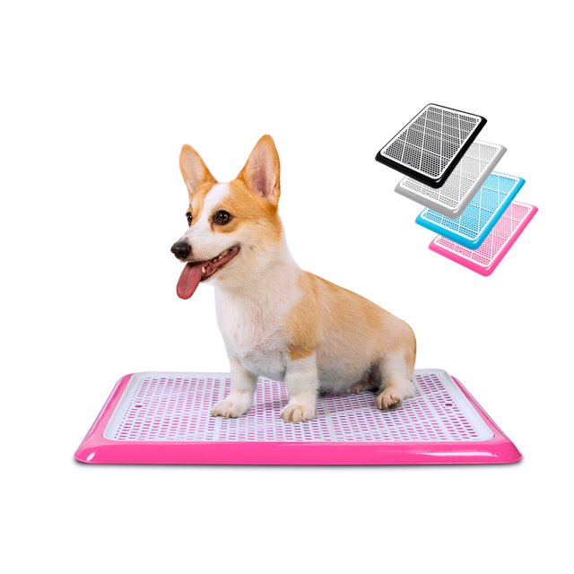 PET AWESOME Dog Potty Tray, Indoor/Outdoor, Puppy Pee Pad Holder 25”x20”, Ideal for Small/Medium