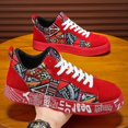 thumbnail image 3 of [Casual Skateboarding Sneakers] Men's Stylish Breathable Low-Top Sneakers | Geometric Pattern Design | Comfortable Fit for Casual Skateboarding, Outdoor Activities, All Seasons, 3 of 9