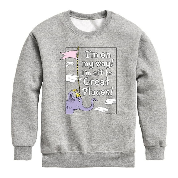 Dr. Seuss - I'm On My Way - Toddler And Youth Crewneck Fleece Sweatshirt