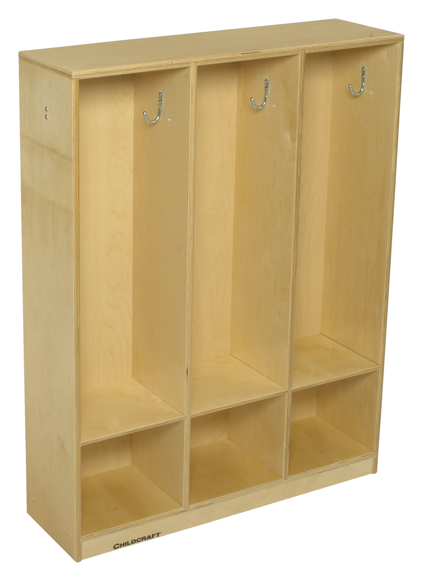 21-7/8 x 9-5/8 x 42 Inches Childcraft Coat Locker 2 Sections 