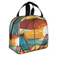 thumbnail image 2 of Pofeuu Vintage Beach Sunset Print Lunch Bag Lunch Box Insulated Lunch Bag Adult Lunch Box for Men and Women, 2 of 8