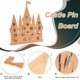 thumbnail image 4 of Tablero de corcho con diseño de castillo de 14,2 x 11,8 pulgadas, para exhibición de anuncios, broches, joyas y bandeja de corcho., 4 of 6