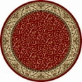 thumbnail image 2 of Radici Usa Como Area Rug 1599 Red Italian Bordered 8' x 8' Round, 2 of 2