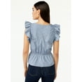 thumbnail image 6 of Free Assembly Women's Sleeveless Ruffle Top, 6 of 6
