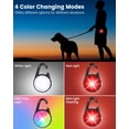 thumbnail image 2 of Luz para collar de perro DAAMENT, paquete de 2, LED recargable con clip, 2 of 8
