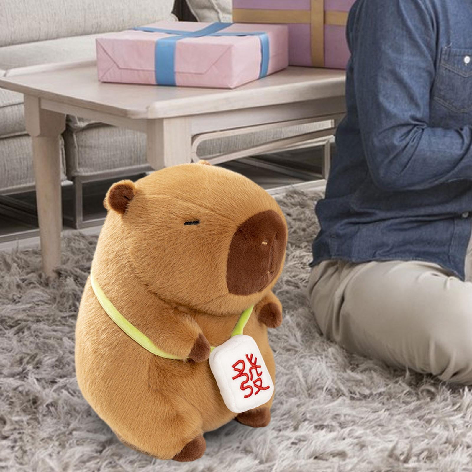 LeeQinersw Animal Rodent Toy Capybara Toy Decor with Sound Capybara Plushie Doll Pillow for 40cm