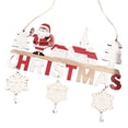 thumbnail image 4 of Etiquetas colgantes navideñas Macarena madera con campanas 22 cm x 0,5 cm x 16 cm, 4 of 8