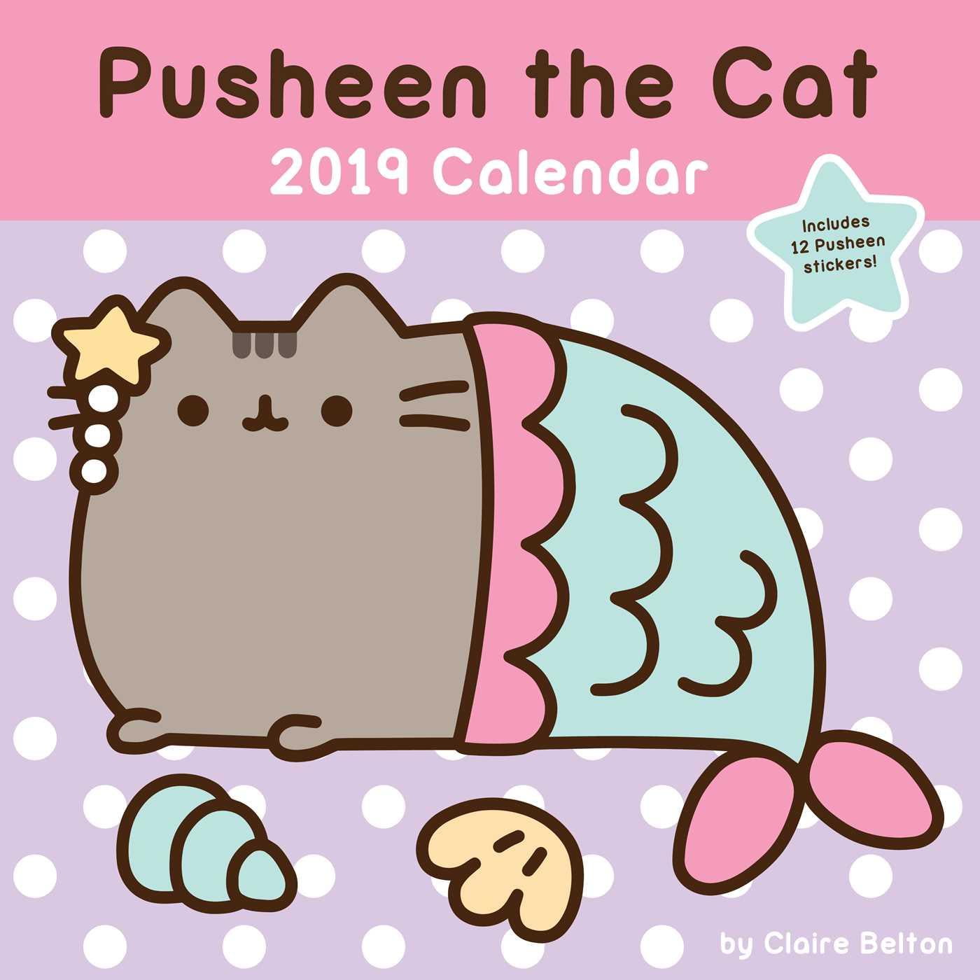 pusheen-the-cat-2019-wall-calendar-other-walmart