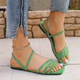 thumbnail image 5 of Willtoo Women's Lace-up Flat Sandals Strappy Open Toe Slingback CrissCross Casual Summer Slides, 5 of 5