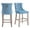 Light Blue, variant on DONICK Velvet Counter Height Bar Stools Set of 4,Button Tufted Back Bar Chair Nailhead Back Pull Tab Wooden Leg(Black)