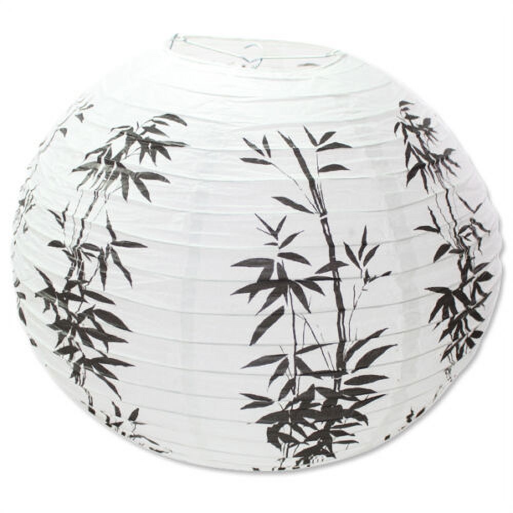 ERROR Set of 4: 16" Black & White Bamboo Paper Lantern Wedding Party Decor EHD