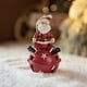thumbnail image 4 of Adorno de Papá Noel Decoración metálica pintada a mano para árbol de Navidad | Campana Colgante de Navidad Festiva | Campanilla de jingle rojo-blanco | Acento de decoración del hogar | 1 pieza, 4 of 5