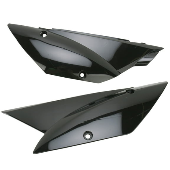 UFO Black Plastic Rear Side Panels for 2010-2023 Kawasaki KLX110 (KA04717-001)