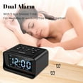 thumbnail image 5 of Radio despertador Sincero con alarma dual digital 2 puertos de carga USB negro, 5 of 5