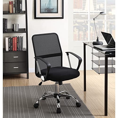 Chaise de Bureau Ergonomique en Maille Fine, Noire