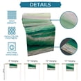 thumbnail image 7 of Table Runner Dresser Scarves 48 Inch Long, Oil Painting Green Ocean Artwork Linen Dining Table Runners Marine Theme Hill Sea Gull Tabletop Scarf for Wedding Holiday Party Kitchen, 7 of 7