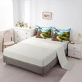 thumbnail image 5 of jejeloiu Cartoon Train 7-Piece Bedding Comforter Set,Railway Trck King Bedding Sets,Western Farmhouse Cabin Bed Sheets For Boys Teens,Luxury Bedroom Decor Reversible, 5 of 8