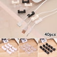 thumbnail image 2 of EchoBliss 40 Piezas Auto Cable Cable Clips Abrazadera Mesa Pared Ordenado Organizador Soporte, 2 of 5