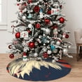 thumbnail image 4 of KLL 30" Christmas Tree Skirt American Bald Eagle A Xmas Tree Skirts Mat for New Year Xmas Holiday Party Indoor Outdoor Home Decoration, 4 of 5