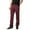 163wb05_burgundy, variant on Mens Biker Jeans Slim Straight Fit Denim Distressed Zipper Pants
