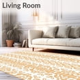 thumbnail image 2 of ODIKA 6'x9' Machine Washable Non-Slip Area Rug, Interlocking Network Exquisite Sophisticated Distinctive Stylish High Traffic Rug with Pad, Beige, 553124, 2 of 8