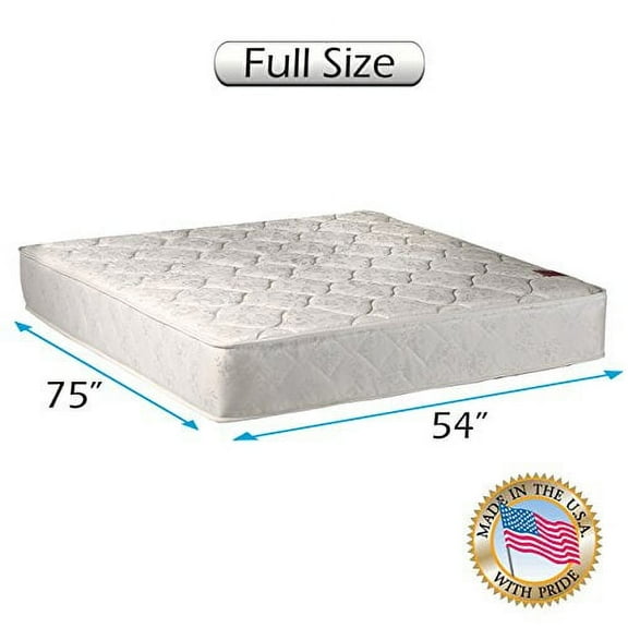 Legacy Full Size (54"x75"x8") Mattress Only - Fully Assembled, Good for your back, Superior Quality - Long Lasting and 2 Sided - By Dream Solutions USA