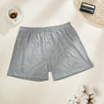 thumbnail image 2 of FRSASU Men's Soft Woven 100% Cotton Elastic Waist Four Cornered Pants, Home shorts Gray, 2 of 8