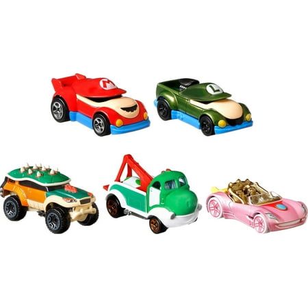 UPC: 0194735054152 | Hot Wheels Super Mario Character Car 5-Pack