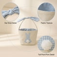 thumbnail image 4 of Easter Bunny Storage Bin with Pompoms - Collapsible Fabric Basket for Egg Hunt, Gifts & Organizing., 4 of 6