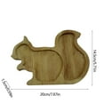 thumbnail image 3 of Nmdmisc Wooden Tray Squirrel Shaped Cutting Board Platter Cheese Dessert Serving Tray Charcuterie Board Spring Salad Dish Plate, 3 of 6