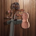 thumbnail image 4 of Wall Mount Violin Fiddle Viola Hanger Hook Holder Keeper Auto Grip System Rubber Cushion Wood Base, 4 of 9