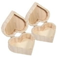 thumbnail image 3 of NICEXMAS 2Pcs Storage Decorative Box Heart-Shaped Wooden for Family Members 4.52x4.13in, 3 of 7