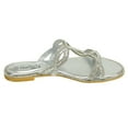 thumbnail image 7 of SheSole Women's Rhinestone Slides Flat Sandals Wedding Shoes Sliver US 10.5, 7 of 7