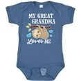 thumbnail image 3 of Inktastic My Great Grandma Loves Me with Sloth and Hearts Boys or Girls Baby Bodysuit, 3 of 5