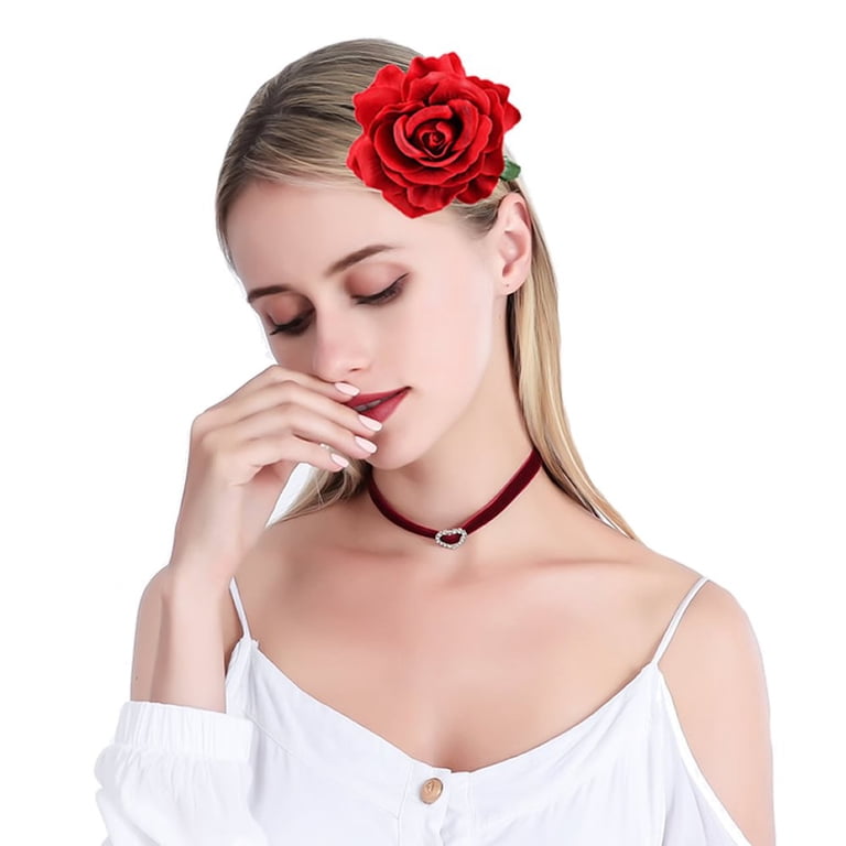 16 Pack Big Rose Flower Hair Clips Brooch Pins Accessories  display picture 2