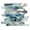 Capri, variant on SAMPLE-Myst Lake Blue Brick Joint Marble Look Polished Glass Mosaic Wall Tile
