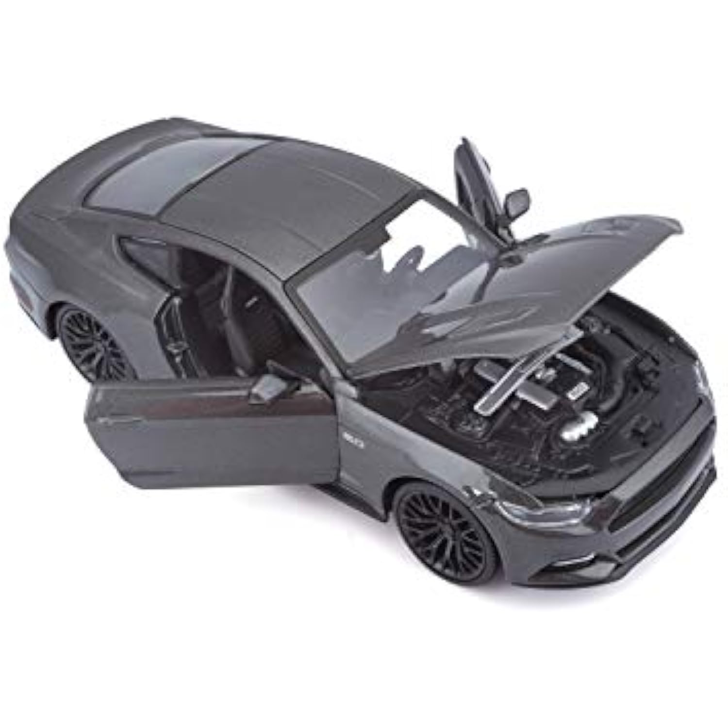 Maisto 1/18 2015 Ford Mustang GT 5.0 Diecast – Gray Metallic & Black – 32615