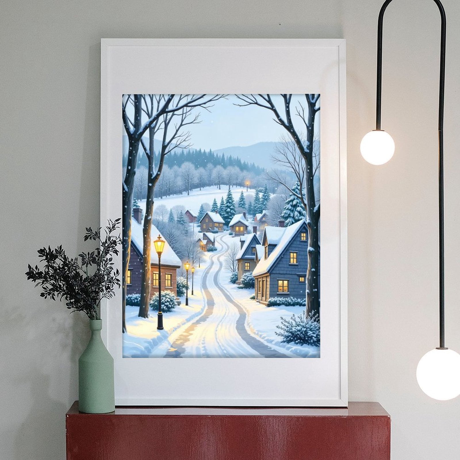 Diamond Art Kits for Adults - 5d Winter Village Snowy Night Scene Diamond Painting for Adults, Diamond Art for Adults Beginners, Diamond Painting Kits for Adults for Home Wall Decor