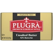 Plugra Premium European Style Unsalted Butter, 8 oz Solid