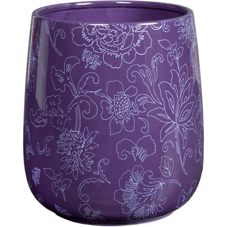 Creative Bath Fine Lines Ceramic Wastebasket, Purple - Walmart.com