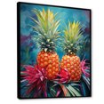 thumbnail image 2 of Designart "Oasis Of Tropical Pineapples" Pineapples Floater Framed Canvas Wall Art, 2 of 5