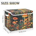 thumbnail image 5 of Yayeee Collapsible Cube Storage Bin with Lid Fabric Closet Decorative Basket with Handles, Forest Mushroom, 5 of 7